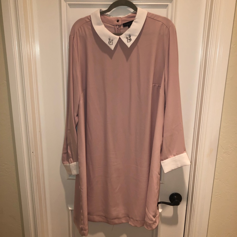 Blush pink chiffon dress